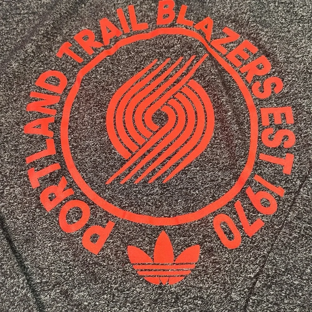 Adidas Portland Trailblazers Men's Large Quarter‎ Button Hoodie EUC